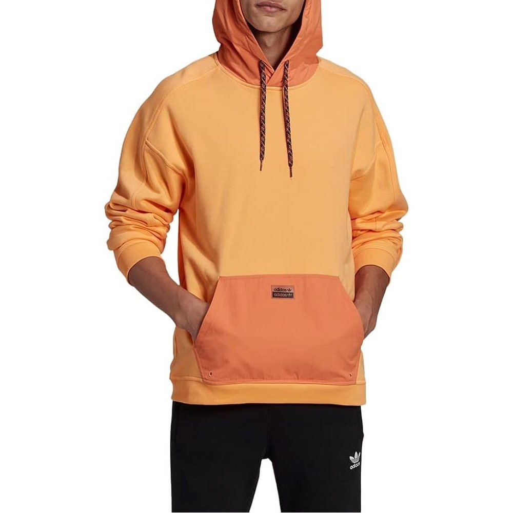 Adidas‎ Men's Two-tone Orange Hoodie, Size Large